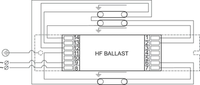 Balast elektronik Philips HF-Pi Performer 3-4x 14/24W TL5/PL-L, multiwatt, 220-240V