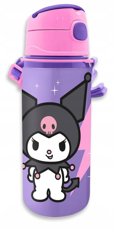 Shishe uji Kids Licensing, alumin 600 ml, dorezë, mbyllje me klik, për kalamaj