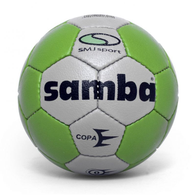 Top hendbolli SMJ Sport Samba Copa Mini 0, madhësia 0 junior, lëkurë sintetike, jeshile e bardhë