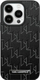 Kllëf telefoni Karl Lagerfeld Monogram MagSafe për iPhone 15, lëkurë PU, i zi