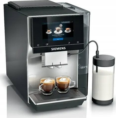 Makina automatike kafeje Siemens EQ700 TP715R07, bean to cup, me ekran me prekje, ngjyrë argjend metalik
