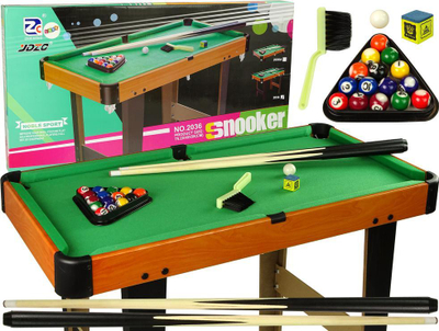 Tavolinë bilardo Leantoys, 58cm, me gjithë setin e aksesorëve, jeshile