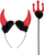 Set aksesorësh djalli Boland Dummy Devil, 40 cm, 2 pjesë, i kuq