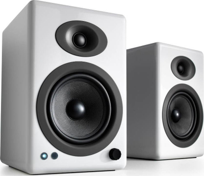 Звучници за полица Audioengine A5+ Wireless, блутут, стерео, бели