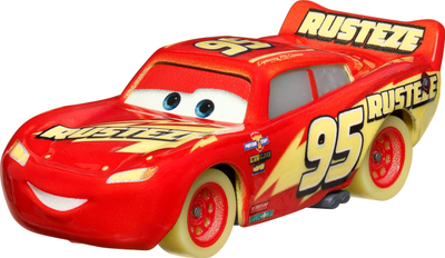 Метална играчка автомобил Disney Pixar Cars Night Racing, свети во темно, повеќебоен