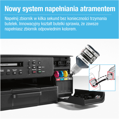 Printer inkjet Brother DCP-T530DW, 3 në 1, wireless, i zi