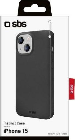 Kapak telefoni SBS Instinct për iPhone 15, silikon, i zi