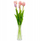 Buqetë artificiale Saska Gift Decor, 5 tulipanë, 39cm, rozë e çelët