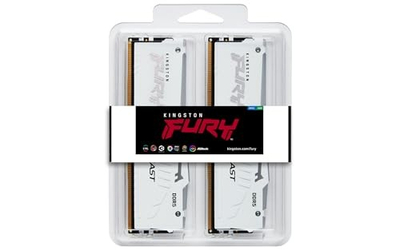 Memorie RAM Kingston FURY Beast RGB, 32GB DDR5, 6400MHz, e bardhë