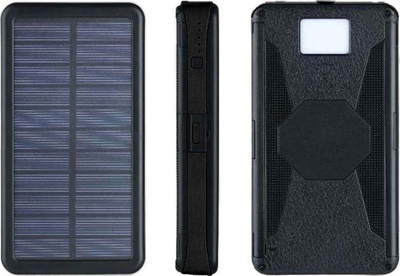 Power bank diellor SUNEN SOLAR CHARGER ES20000B, 20000mAh, 2x USB 2A, i zi