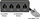 Ndarës telefoni LogiLink UA0103, RJ45 në 4x RJ11, 0.1m, i zi