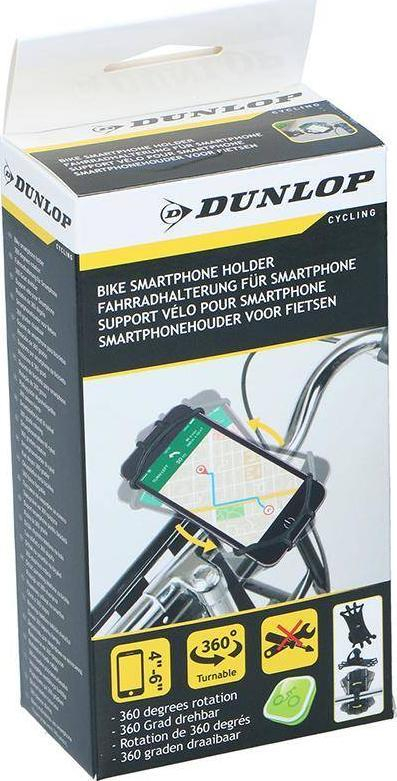 Mbajtëse telefoni për biçikletë Dunlop, 10 - 15 cm, e hirtë