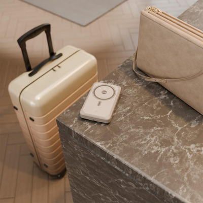 Powerbank 3MK SafeCell 4 in 1, 10000mAh, MagSafe 15W, bezhë