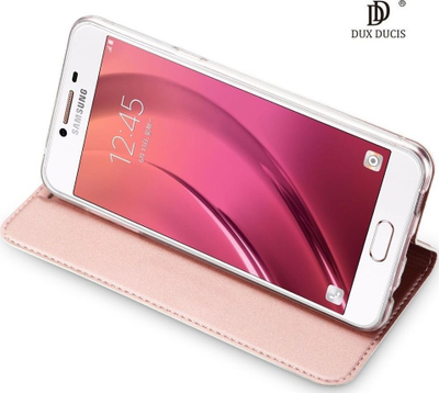 Kuti mbrojtëse Dux Ducis Premium Magnet për Samsung Galaxy J2 Pro 2018 dhe Grand Prime Pro, me kapak, rozë gold