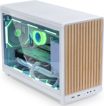 Kutia PC Lian Li DAN Case A3 mATX, Wood Edition, e bardh