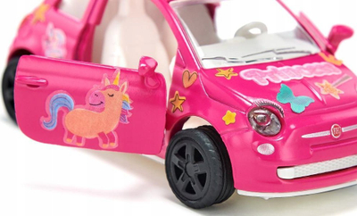 Makinë lodër Siku Fiat 500 Princess, metalike, me ngjitëse, rozë