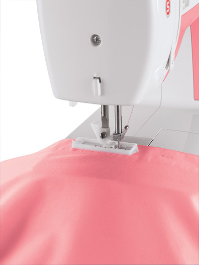 Makina qepëse Singer Semplice 3210, mekanike, për fillestarë, e bardhë rozë