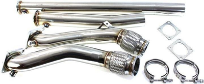 Downpipe TurboWorks Audi S4 B5 2.7 Biturbo, inox, diametër 3"