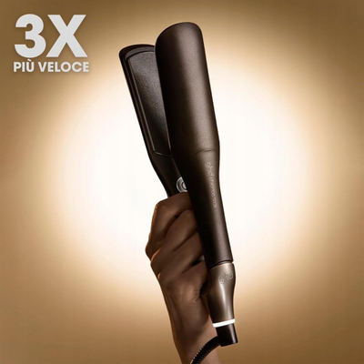 Presë flokësh GHD Chronos Max Styler, pllaka të gjera keramike, 185°C, e zezë