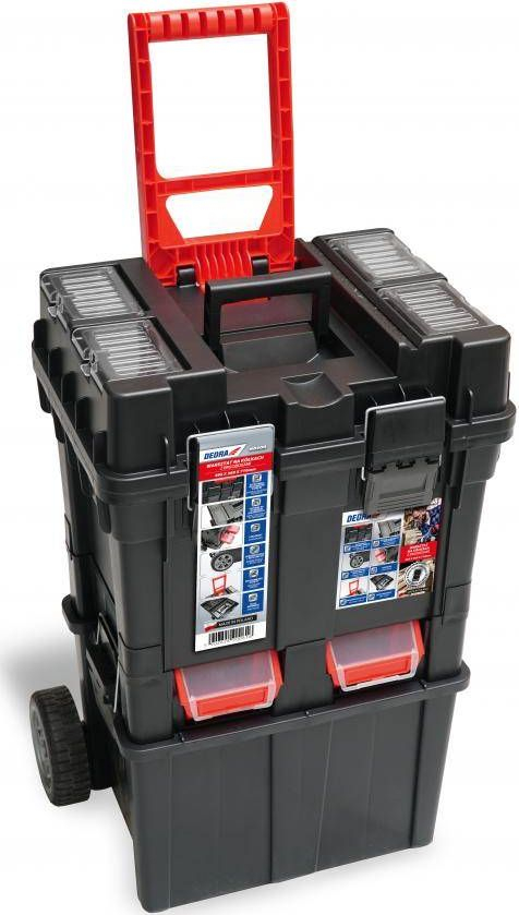 Kuti veglash Dedra Tool Box N0200, me rrota, plastike, e zezë