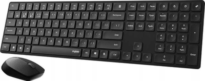 Сет тастатура и глушец Rapoo Multi Mode 8020M, безжичен, Блутут, црн