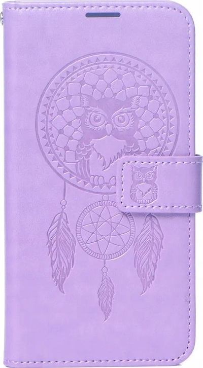 Këllëf telefoni Mezzo Book për Samsung S24 Ultra, me xhepa për karta, me figurë dreamcatcher, vjollcë