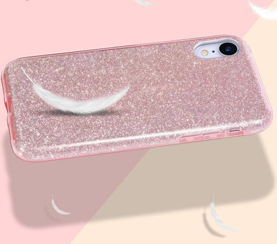 Futrollë me shkëlqim për Samsung Galaxy A16, mbrojtëse 3‑në‑1, transparente me glitter
