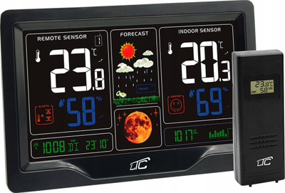 Stacion moti LTC LXSTP09C, ekran me ngjyra, sensor pa tela, i zi