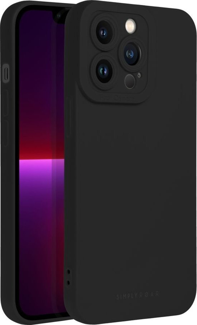Kuti mbrojtëse SIMPLY ROAR për iPhone 13 Pro Max, silikon TPU, shumë e hollë, e zezë