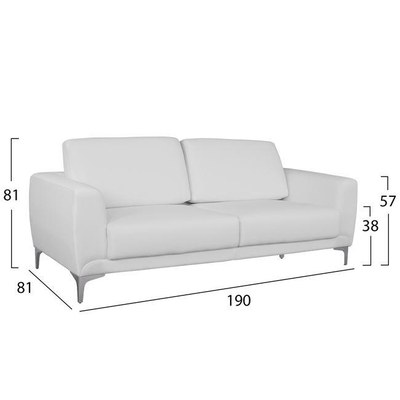 Set dhomë ndenjeje Kenzie 2-pjesësh HM11284.02, bardhë