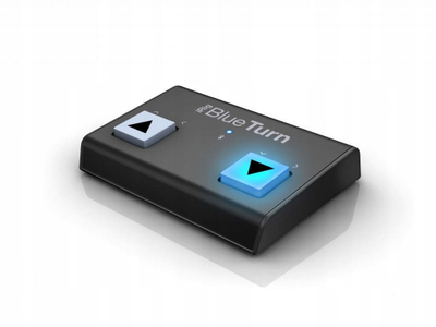 Pedal Bluetooth IK Multimedia iRig BlueTurn, për kthim faqesh, me butona të ndriçuar, blu