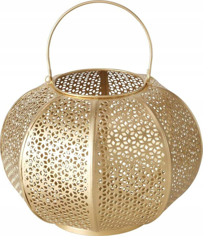 Fener dekorativ Boltze Selim, stil oriental, metal 23 cm, ngjyrë ari
