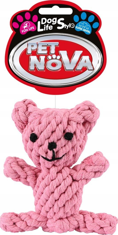 Lodër për qen Pet Nova arush Teddy i vogël, pambuk, rozë
