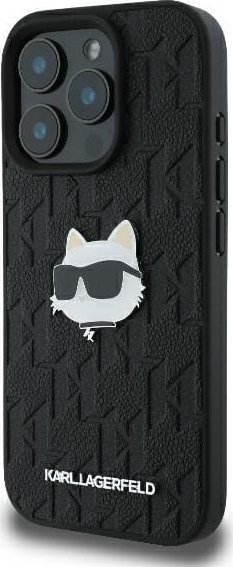 Kapak telefoni Karl Lagerfeld KLHCP16XPGKLCHPK, për iPhone 16 Pro Max 6.9", lëkurë eco, i zi