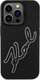 Mbulesë telefoni Karl Lagerfeld 3D Rubber Signature për iPhone 15 Pro 6.1", silikoni, e zezë