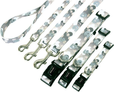 Qafore për qen Zolux Lanyard CAMO, 25 mm, 1.2 m, gri