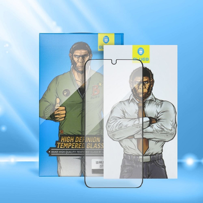 Xham mbrojtës 5D Mr. Monkey Glass për iPhone 15 Plus, full cover, 0.26mm, transparent