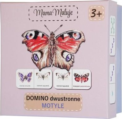 Loja domino me dy anë Mom Paints Double Sided Butterflies, 28 pjesë, shumëngjyrëshe