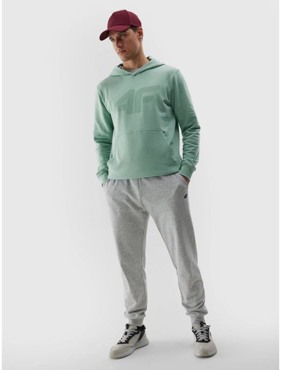Bluza me kapuç 4F M 4FWSS24TSWSM0950-61S, për burra, pambuk, gri