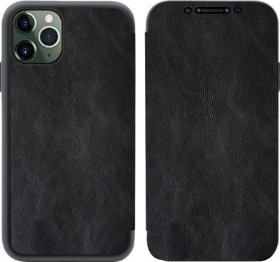 Këllëf Leather Book për iPhone 11 Pro Max, i zi