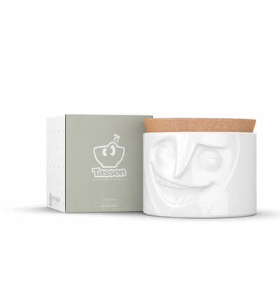 Kavanoz ruajtës Cheerful, shumëpërdorimësh, transparent