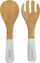 Set lugë sallate KingHoff KH-1687, bambu dhe plastikë, 30.5cm, ngjyrë natyrale