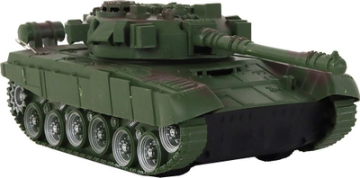 Lodër tank me telekomandë Leantoys 1:18, me dritë edhe zë, i gjelbër