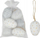 Vezë zbukurimi për Pashkë Decoration Eggs, 6 cm, set me 6 copë, bardhë gri