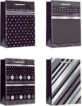 Qese dhuratash Gift Bag L MIX, 41.5x30x12 cm, modele të ndryshme