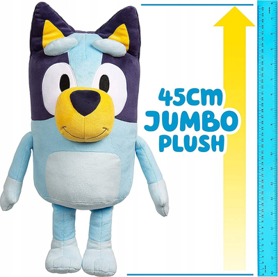 Kukull pelushi Bluey Jumbo Plush, 18", për kalamaj 3+