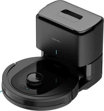 Robot fshesë Cecotec Conga 8490 Ultimate Ultra Power Home, funksion pastrimi dhe fshirjeje, orientim inteligjent, i zi
