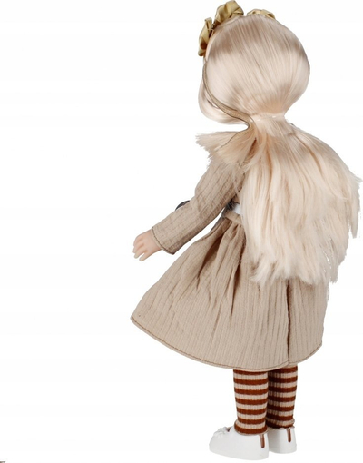 Kukull MEGA CREATIVE Little Milly, 35cm, flokë të gjata, fustan bezhë