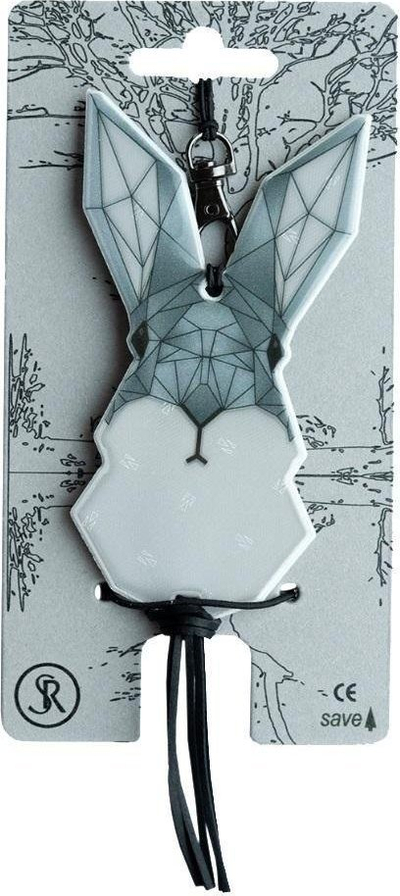 Mbajtëse çelsash reflektuese M&amp;G Origami Rabbit, në formë lepurushi, gri