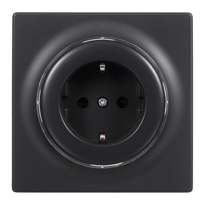 Prizë inteligjente Fibaro FGWOF-011-8 Type F, murale, e zezë